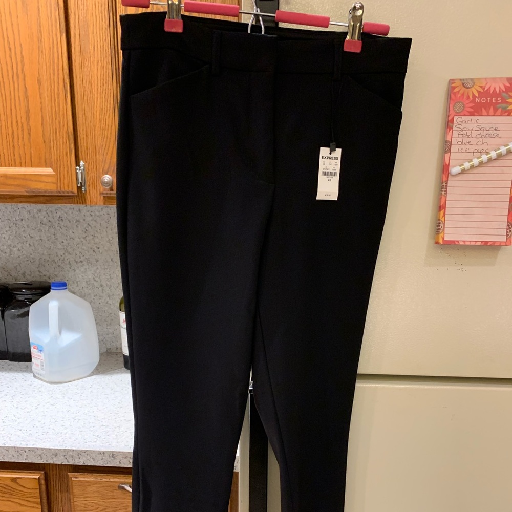 Black tailored dress slacks-